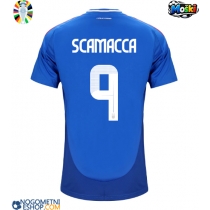 Moški Nogometni dresi Italija Gianluca Scamacca #9 Domači EP 2024 Kratek Rokav